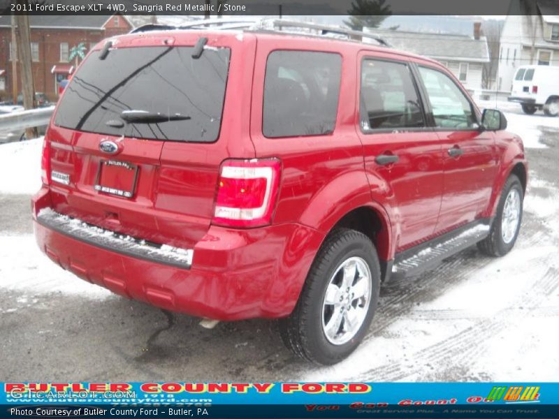 Sangria Red Metallic / Stone 2011 Ford Escape XLT 4WD