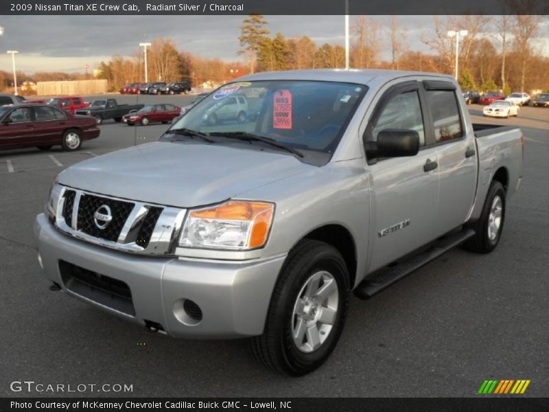 Radiant Silver / Charcoal 2009 Nissan Titan XE Crew Cab