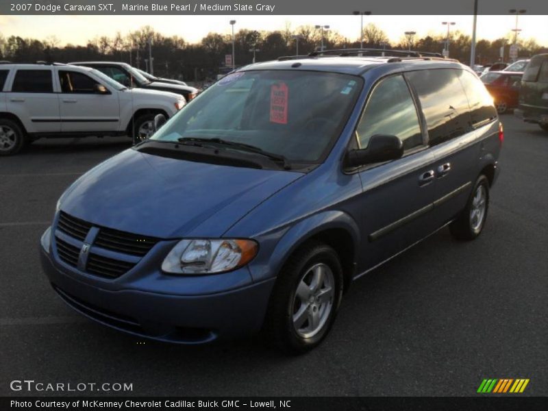 Marine Blue Pearl / Medium Slate Gray 2007 Dodge Caravan SXT