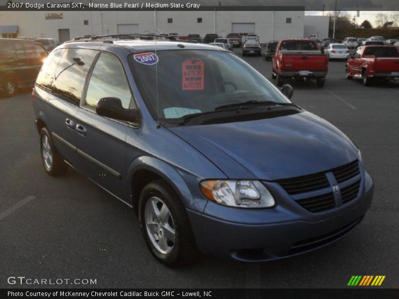 Marine Blue Pearl / Medium Slate Gray 2007 Dodge Caravan SXT