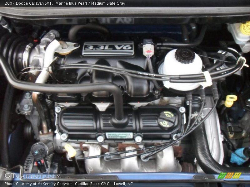 Marine Blue Pearl / Medium Slate Gray 2007 Dodge Caravan SXT