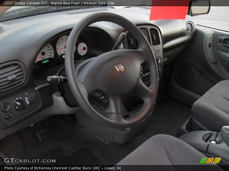 Marine Blue Pearl / Medium Slate Gray 2007 Dodge Caravan SXT