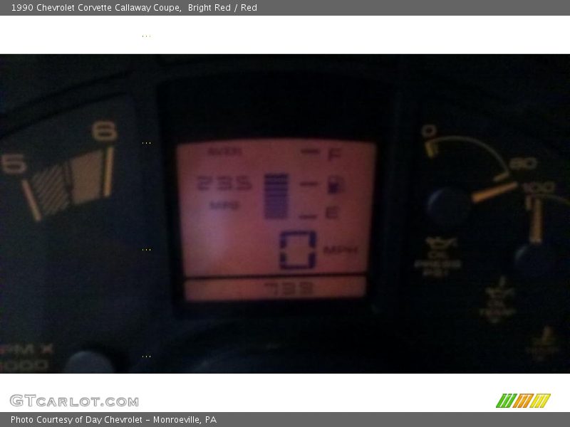 Bright Red / Red 1990 Chevrolet Corvette Callaway Coupe