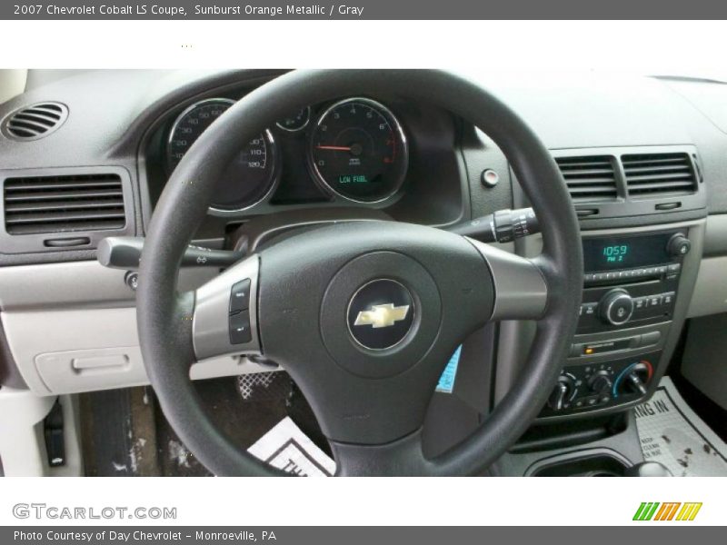 Sunburst Orange Metallic / Gray 2007 Chevrolet Cobalt LS Coupe