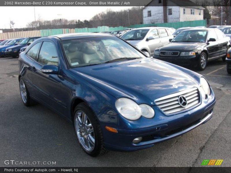 Orion Blue Metallic / Ash 2002 Mercedes-Benz C 230 Kompressor Coupe