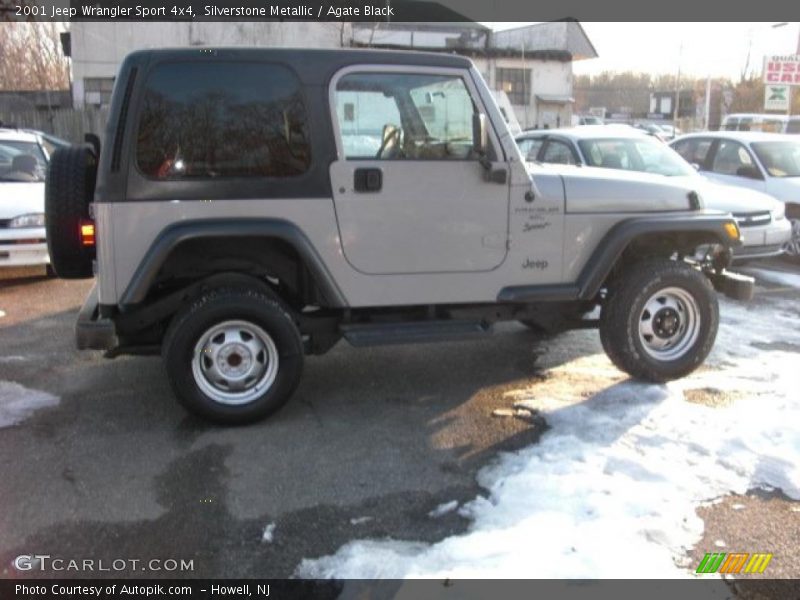 Silverstone Metallic / Agate Black 2001 Jeep Wrangler Sport 4x4