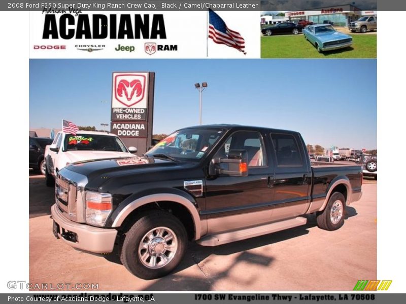 Black / Camel/Chaparral Leather 2008 Ford F250 Super Duty King Ranch Crew Cab