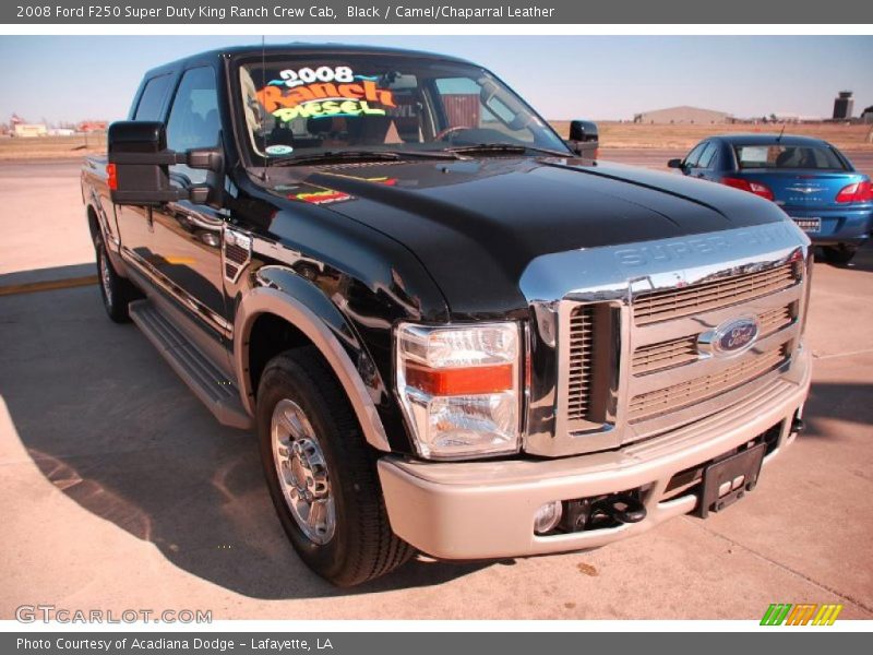 Black / Camel/Chaparral Leather 2008 Ford F250 Super Duty King Ranch Crew Cab