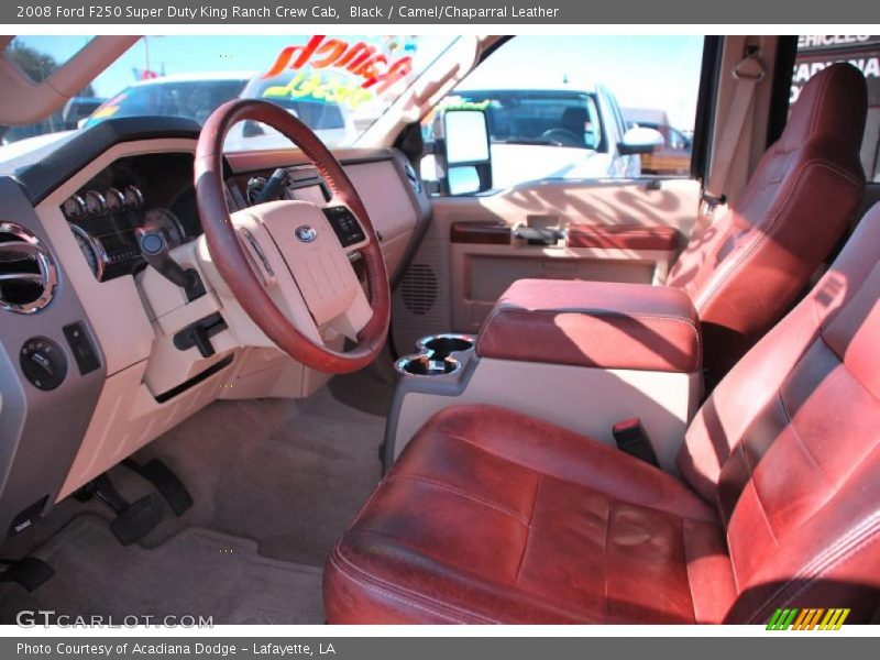 Black / Camel/Chaparral Leather 2008 Ford F250 Super Duty King Ranch Crew Cab