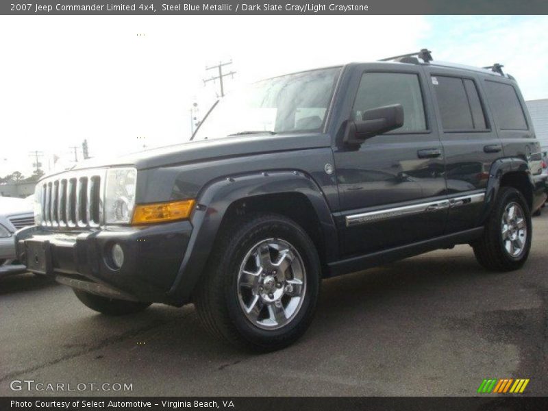 Steel Blue Metallic / Dark Slate Gray/Light Graystone 2007 Jeep Commander Limited 4x4