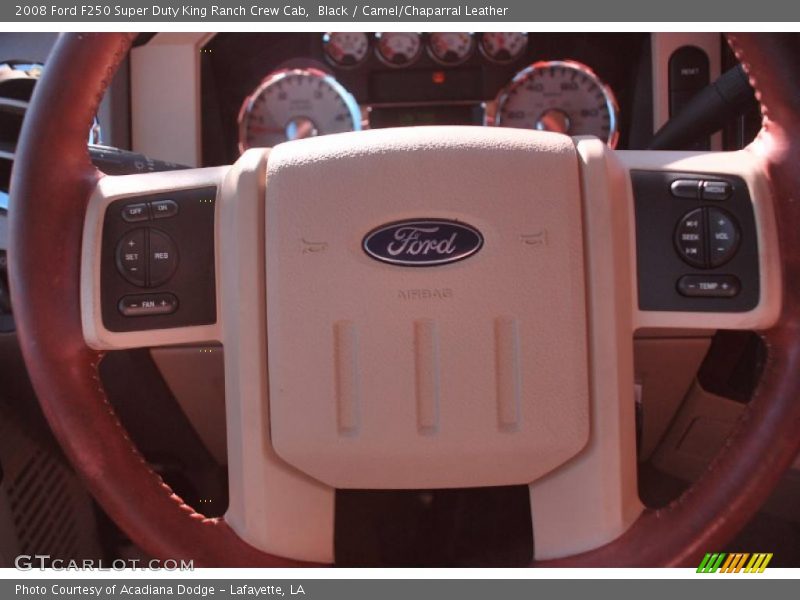 Black / Camel/Chaparral Leather 2008 Ford F250 Super Duty King Ranch Crew Cab