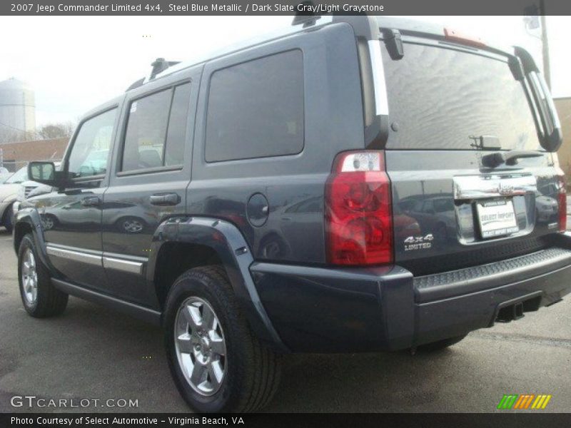 Steel Blue Metallic / Dark Slate Gray/Light Graystone 2007 Jeep Commander Limited 4x4