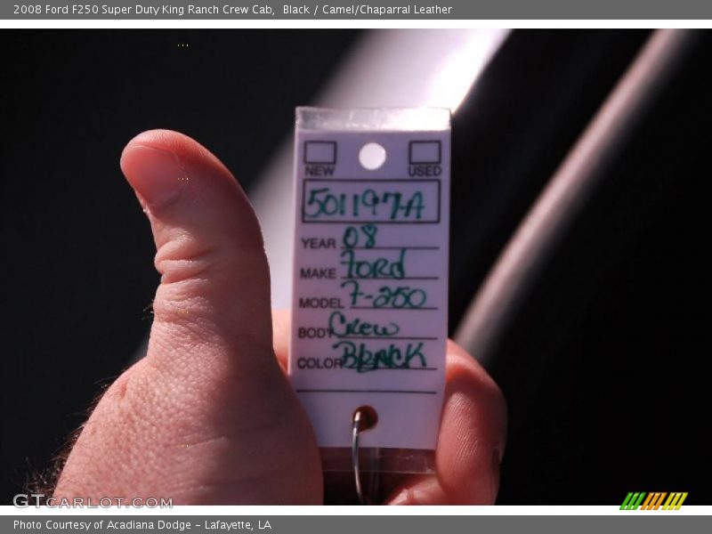 Black / Camel/Chaparral Leather 2008 Ford F250 Super Duty King Ranch Crew Cab