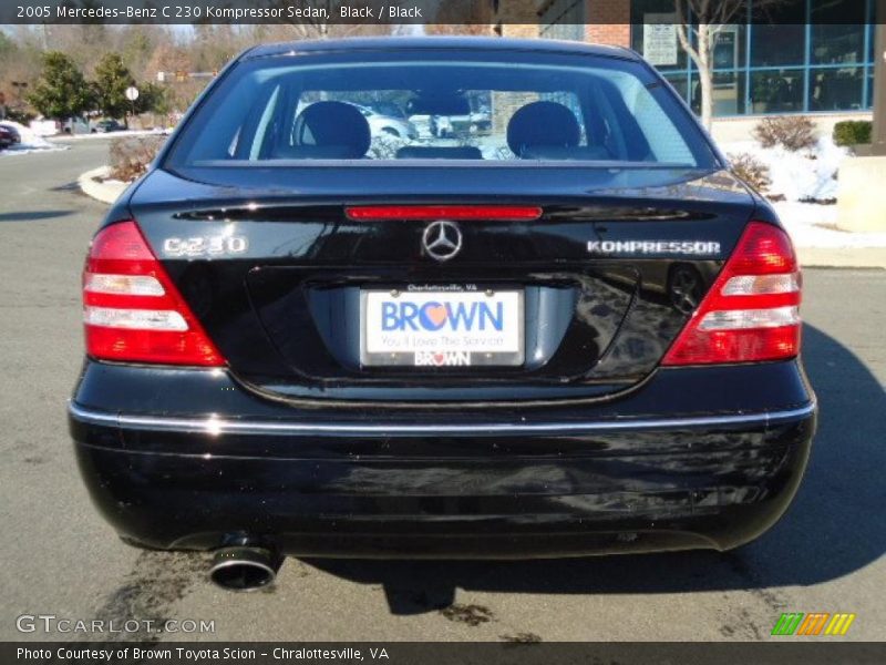 Black / Black 2005 Mercedes-Benz C 230 Kompressor Sedan