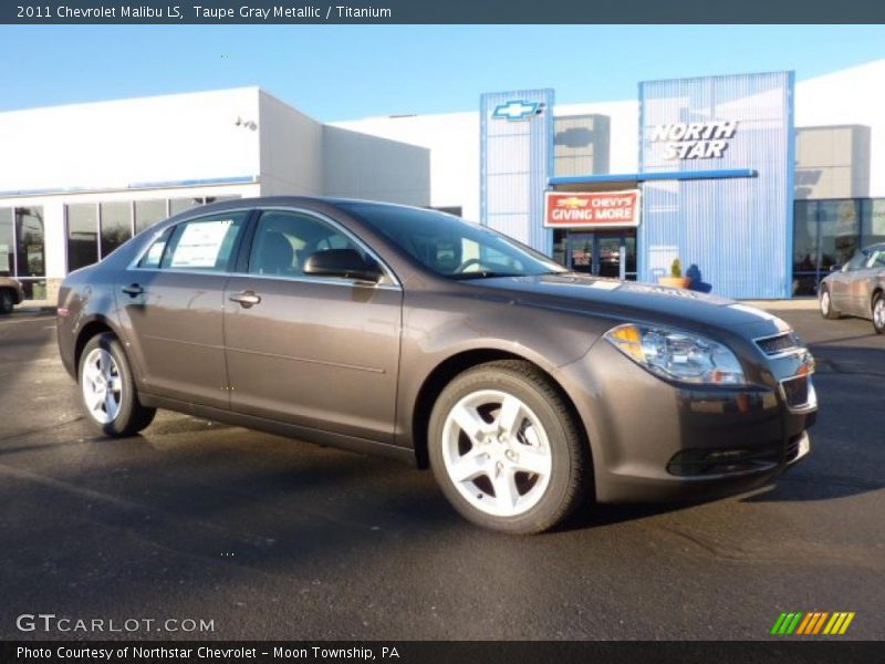 Taupe Gray Metallic / Titanium 2011 Chevrolet Malibu LS