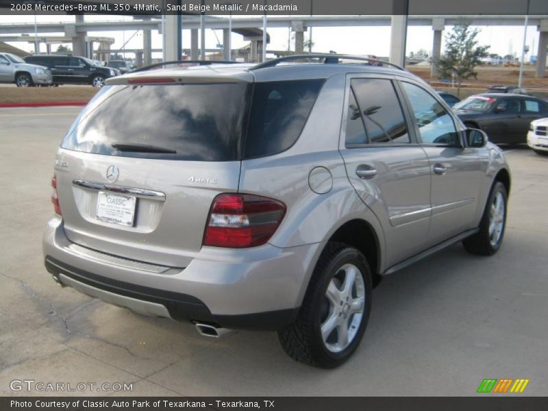 Sand Beige Metallic / Macadamia 2008 Mercedes-Benz ML 350 4Matic