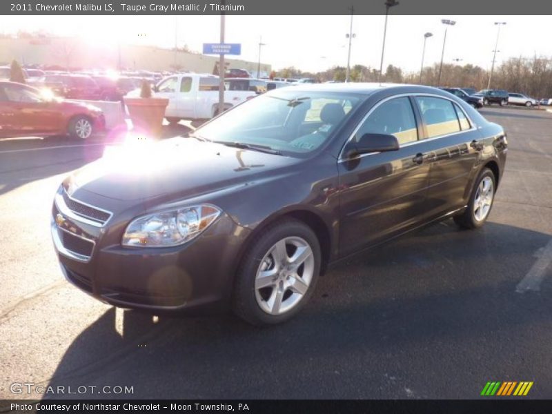 Taupe Gray Metallic / Titanium 2011 Chevrolet Malibu LS