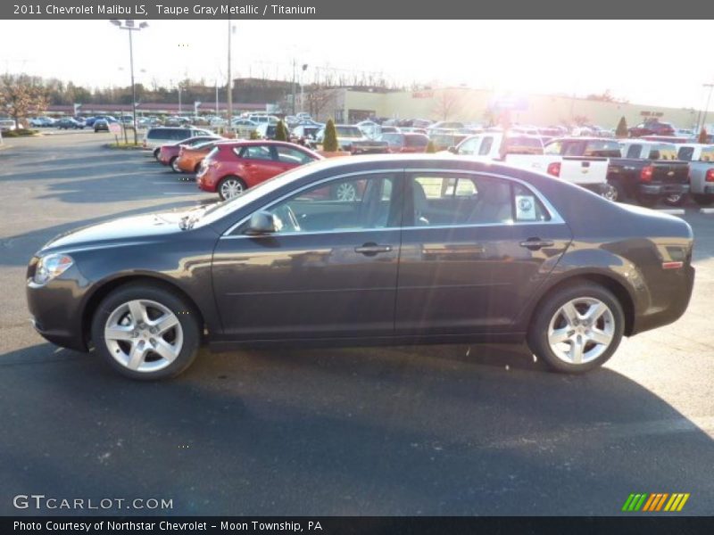 Taupe Gray Metallic / Titanium 2011 Chevrolet Malibu LS