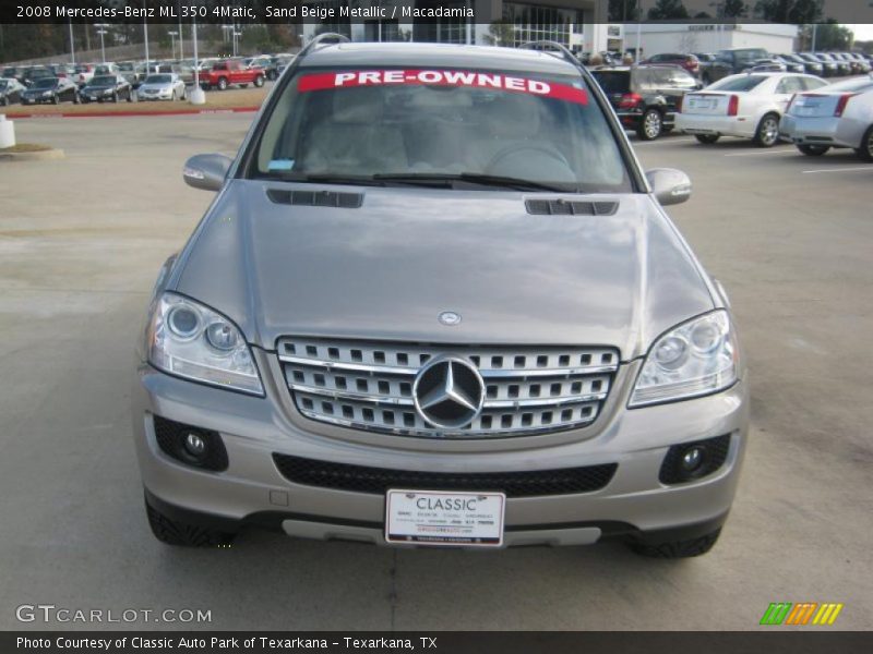 Sand Beige Metallic / Macadamia 2008 Mercedes-Benz ML 350 4Matic