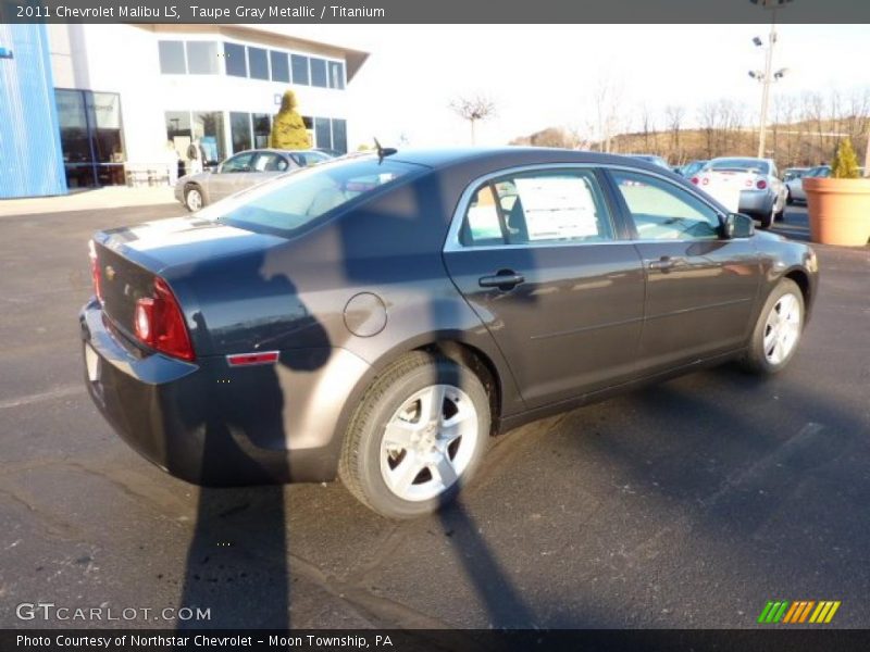 Taupe Gray Metallic / Titanium 2011 Chevrolet Malibu LS