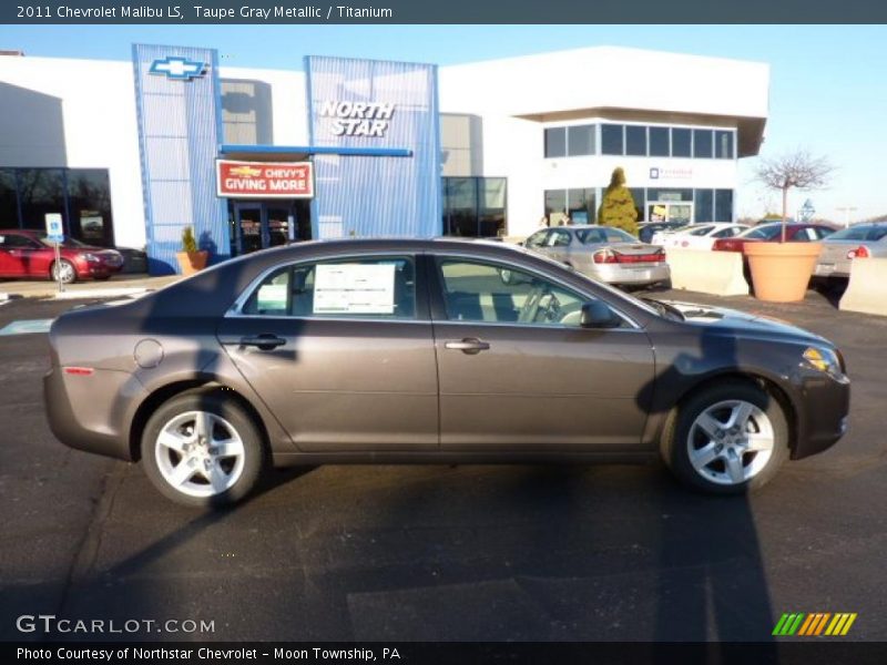 Taupe Gray Metallic / Titanium 2011 Chevrolet Malibu LS