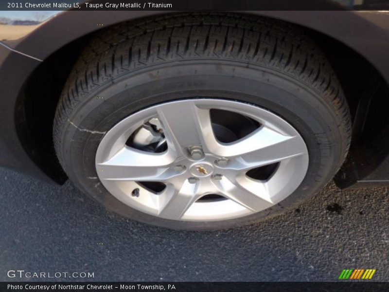 Taupe Gray Metallic / Titanium 2011 Chevrolet Malibu LS