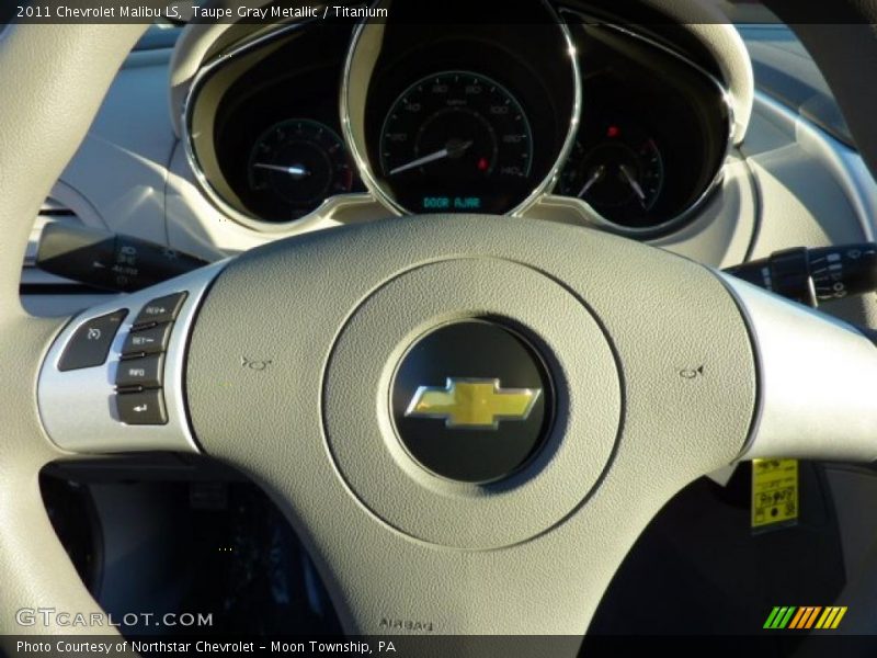 Taupe Gray Metallic / Titanium 2011 Chevrolet Malibu LS