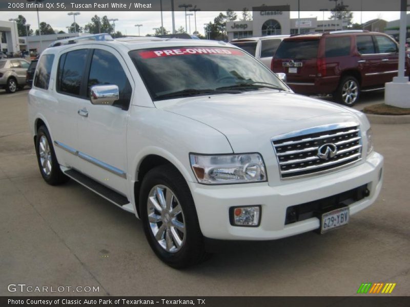 Tuscan Pearl White / Wheat 2008 Infiniti QX 56