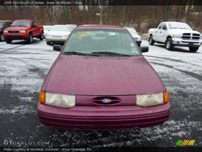 Deep Iris Metallic / Gray 1995 Ford Escort LX Sedan