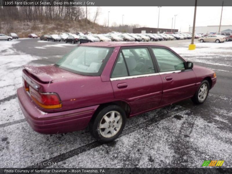 Deep Iris Metallic / Gray 1995 Ford Escort LX Sedan