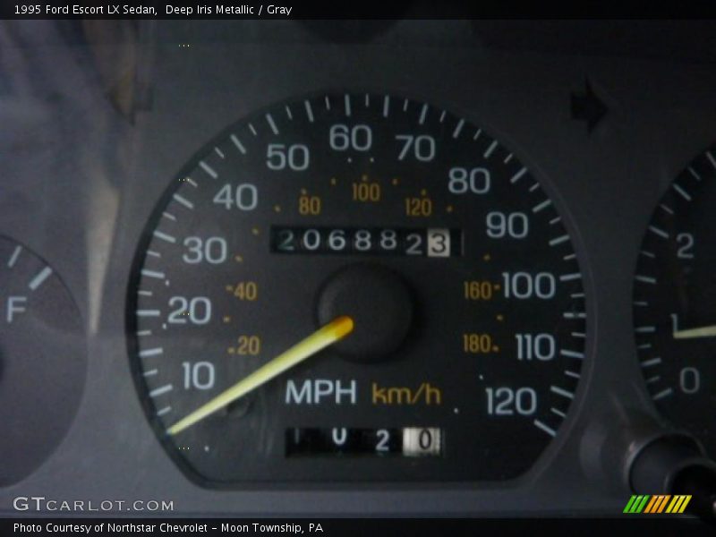 Deep Iris Metallic / Gray 1995 Ford Escort LX Sedan