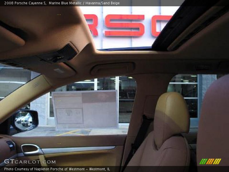 Marine Blue Metallic / Havanna/Sand Beige 2008 Porsche Cayenne S