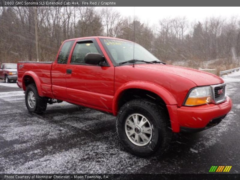 Fire Red / Graphite 2003 GMC Sonoma SLS Extended Cab 4x4