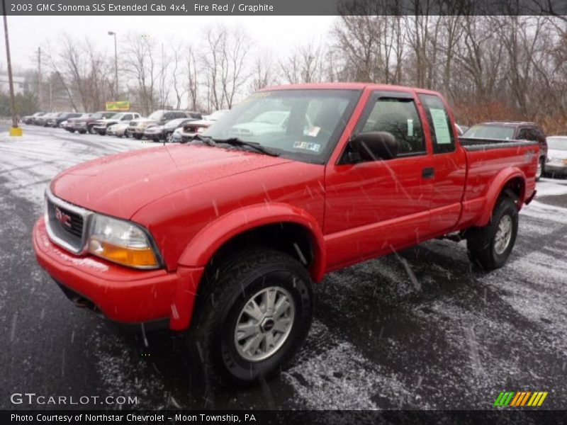 Fire Red / Graphite 2003 GMC Sonoma SLS Extended Cab 4x4