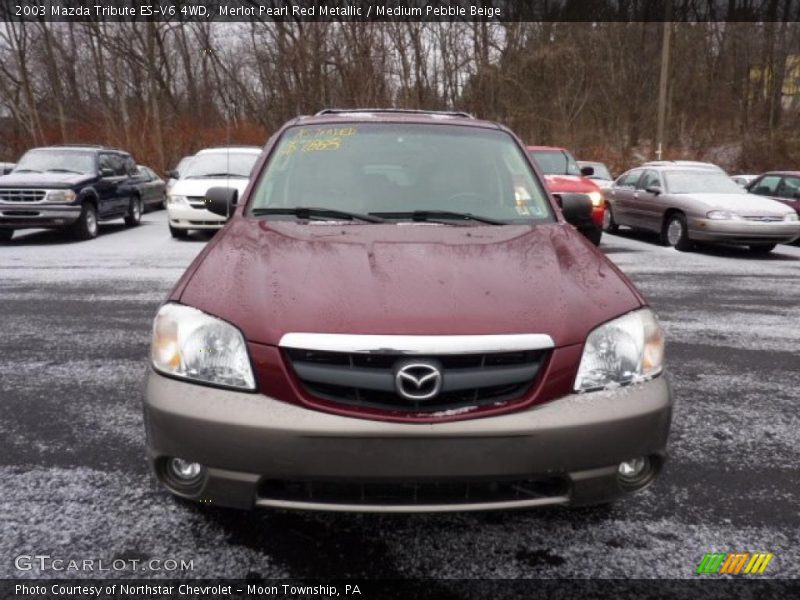 Merlot Pearl Red Metallic / Medium Pebble Beige 2003 Mazda Tribute ES-V6 4WD