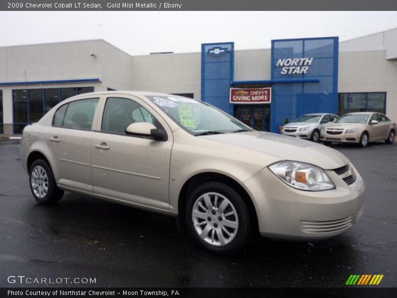 Gold Mist Metallic / Ebony 2009 Chevrolet Cobalt LT Sedan