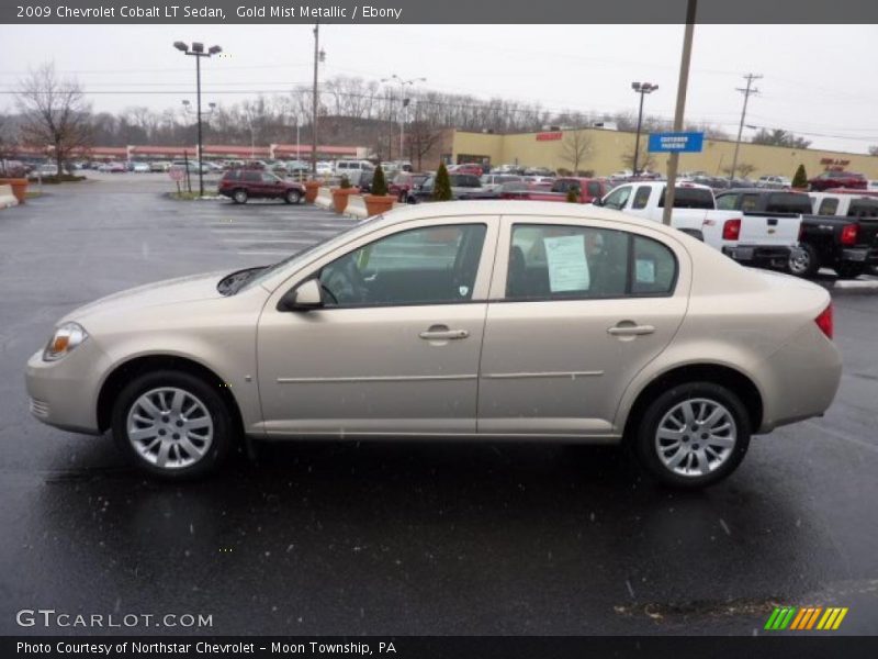 Gold Mist Metallic / Ebony 2009 Chevrolet Cobalt LT Sedan