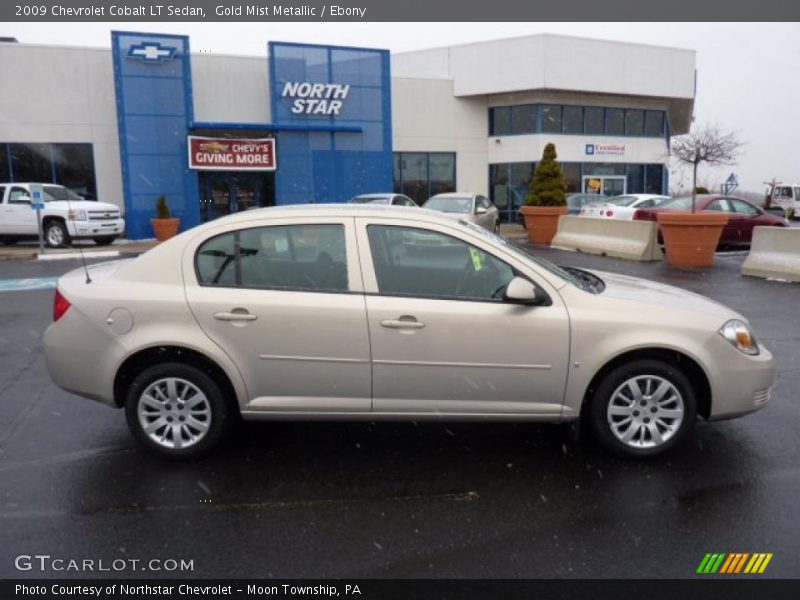 Gold Mist Metallic / Ebony 2009 Chevrolet Cobalt LT Sedan