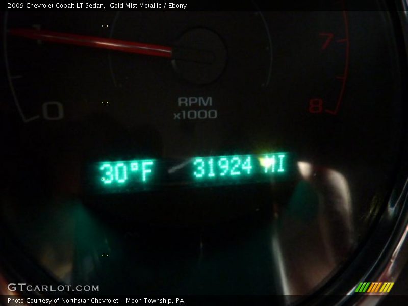 Gold Mist Metallic / Ebony 2009 Chevrolet Cobalt LT Sedan