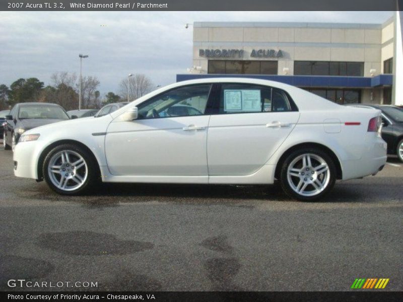 White Diamond Pearl / Parchment 2007 Acura TL 3.2