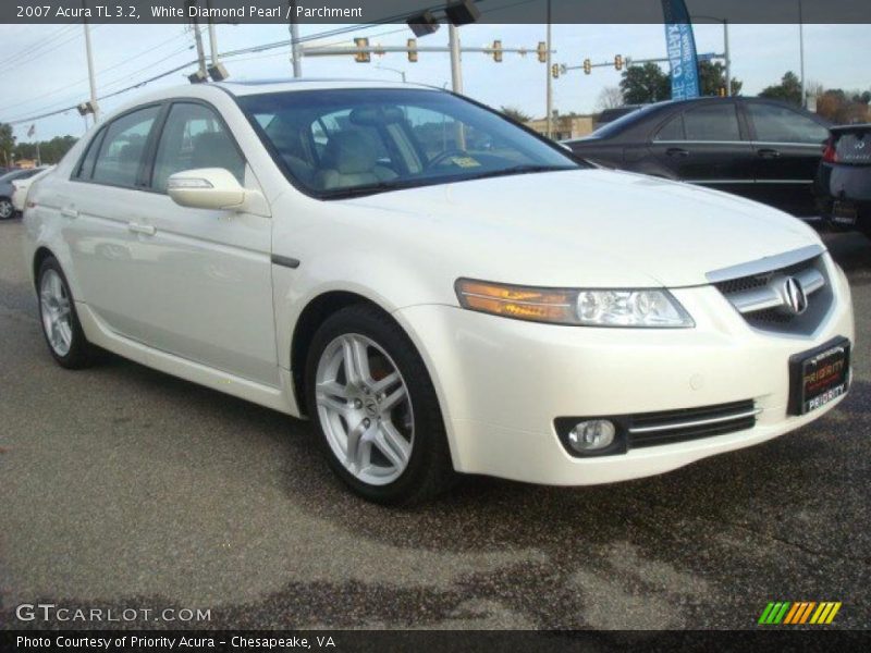 White Diamond Pearl / Parchment 2007 Acura TL 3.2