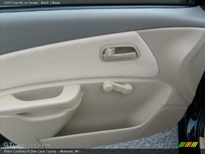 Black / Beige 2007 Kia Rio LX Sedan