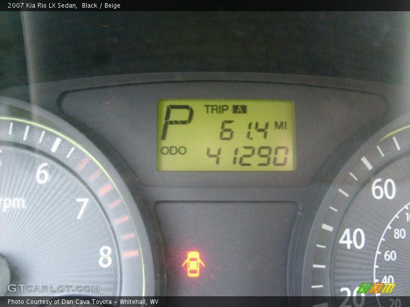Black / Beige 2007 Kia Rio LX Sedan