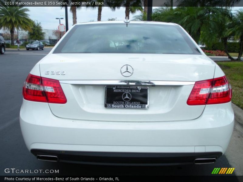 Arctic White / Black 2010 Mercedes-Benz E 350 Sedan