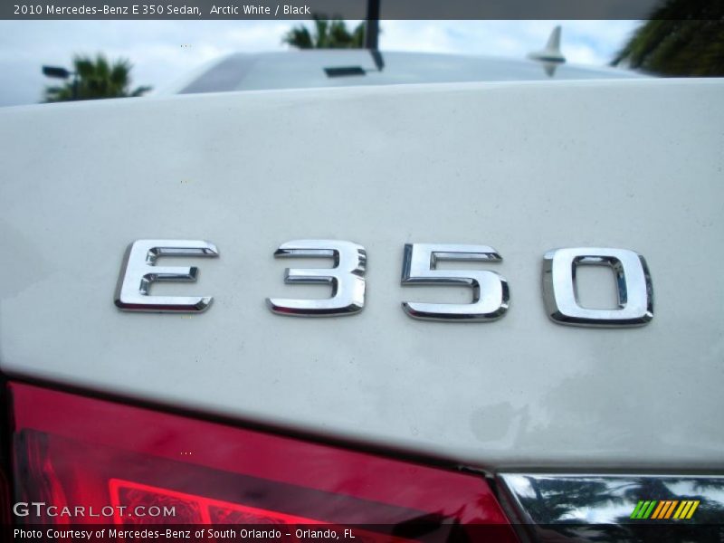 Arctic White / Black 2010 Mercedes-Benz E 350 Sedan
