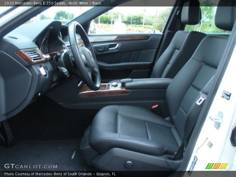 Arctic White / Black 2010 Mercedes-Benz E 350 Sedan