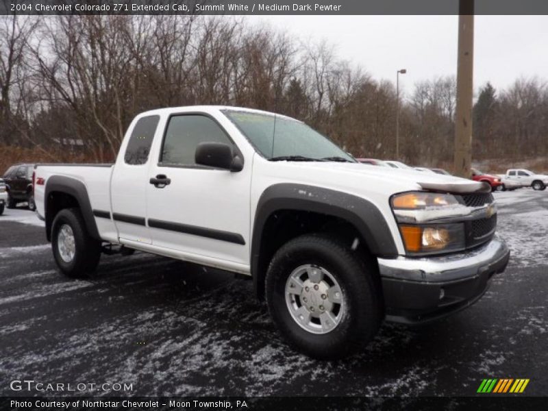 Summit White / Medium Dark Pewter 2004 Chevrolet Colorado Z71 Extended Cab