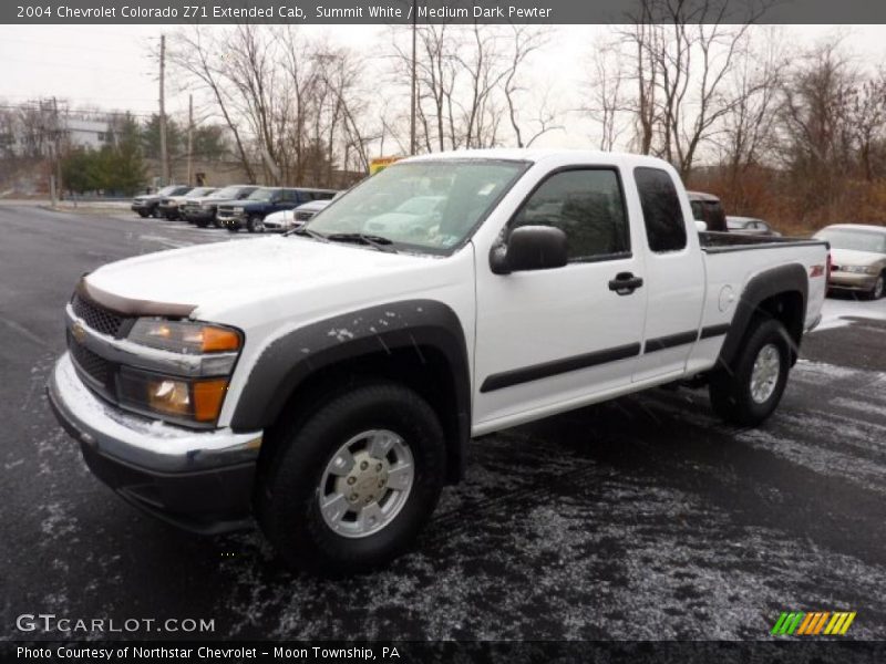 Summit White / Medium Dark Pewter 2004 Chevrolet Colorado Z71 Extended Cab