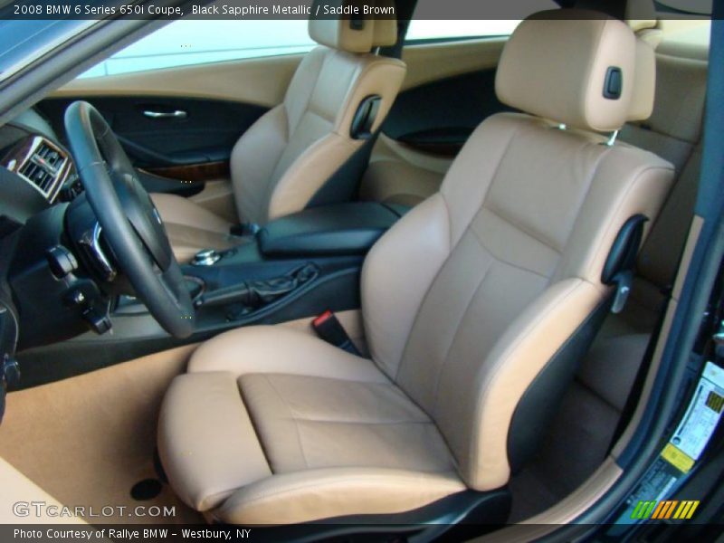  2008 6 Series 650i Coupe Saddle Brown Interior