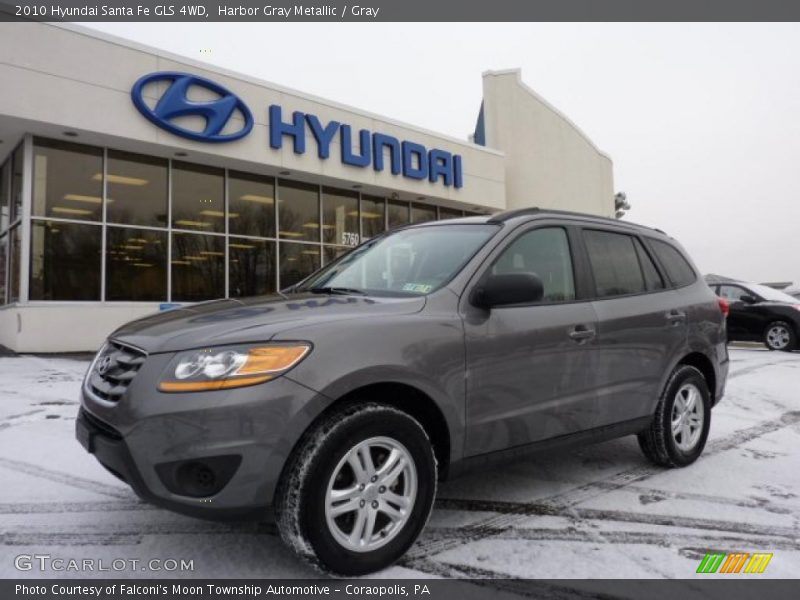 Harbor Gray Metallic / Gray 2010 Hyundai Santa Fe GLS 4WD